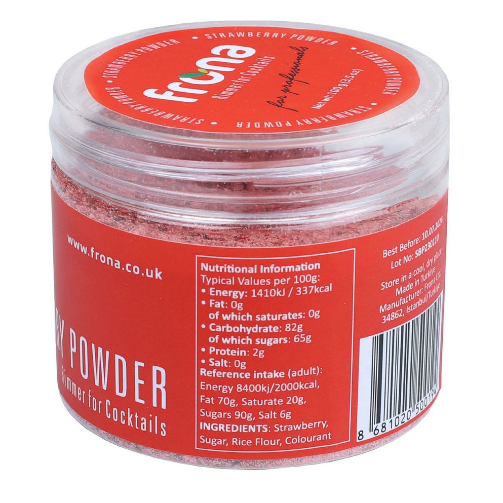 Cocktail Rimmer strawberry 100 grams