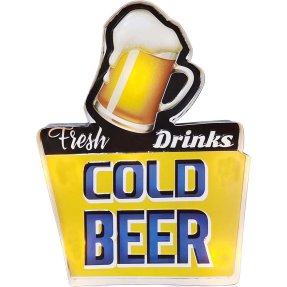 Bar sign "Fresh Drinks - Cold Beer 30x40 cm