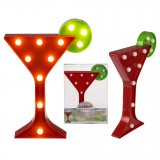Cocktail Lamp red / green with LED lights