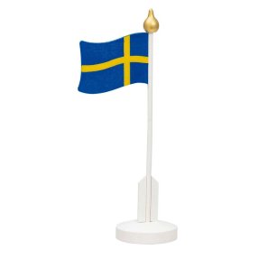 Table flag Swedish in wood 24 cm
