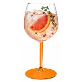 Gin & Tonic plastic glass orange stem/foot 58 cl - Tritan