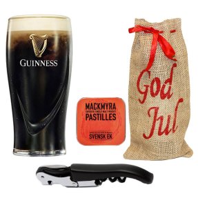 Christmas giftbag Guinness beer glass Relief