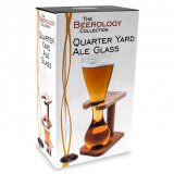 Quarter Yard Beer beer glass in wooden stand