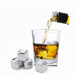 Ijs ice cubes in stainless steel 4-pack with tong