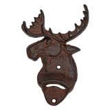 Wall mounted cap opener moose head