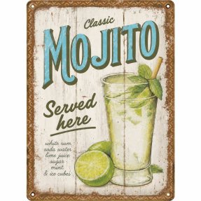 Bar sign Mojito Served Here 20x30 cm