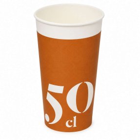 Paper beer glasses 50 cl 50 pack
