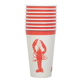 Paper mugs for crayfish party 37 cl 8-pack