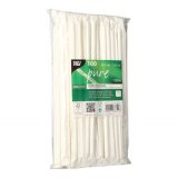 Paper Straws white bendable single packaging 100 pcs