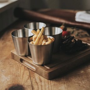 Peg French Fry Cup Stainless Steel 35 cl 4-pack