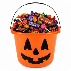 Halloween plastic bucket pumpkin