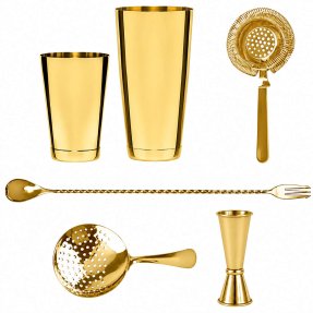 Speakeasy bar tools gold