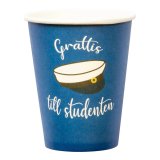 Student cap paper cup 8 pcs