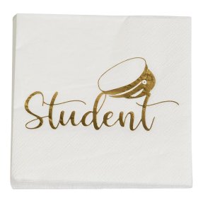 Student napkins Gold 33 x 33 cm 16 pcs