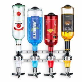Wall Mounted Bottle Dispenser, 4 Bottles