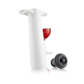 Vacu Vin Wine Saver Original Vacuum Pump White with 1 Stopper
