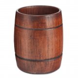 Wood Barrel tumbler glass 35 cl 2-pack
