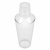 Three-piece transparent plastic cocktail shaker