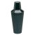 Three-piece black plastic cocktail shaker