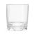 Crystal stackable plastic drinking glass 25 cl