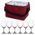 Expert Tasting Set with 6 glasses in a wine red bag