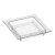 Finger food square plate plastic 7x7 cm glass clear 50-pack