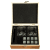 Whiskey set 2 whiskey glasses and 8 whiskey stones with an ice tong in a nice wooden box