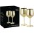 Gold glass wine glass - Cocktail glass in gold 50 cl 2 pcs
