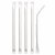 Paper Straws white bendable single packaging 100 pcs