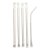 Paper Straws white bendable single packaging 100 pcs