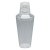 Three-piece transparent plastic cocktail shaker