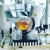 Whiskey carafe Globe 85 cl with 4 glasses and wooden tray