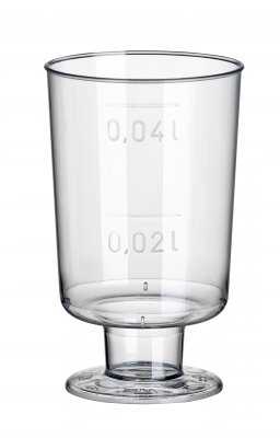 Shot glass plastic 4 cl, 20-pack