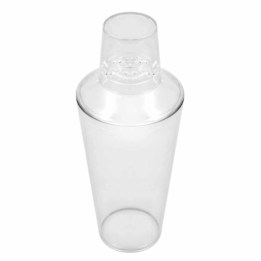 Zoom image of Three-piece transparent plastic cocktail shaker