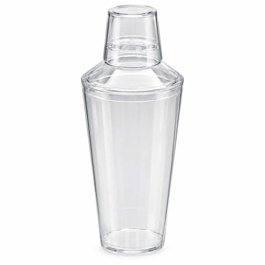 Zoom image of Three-piece transparent plastic cocktail shaker