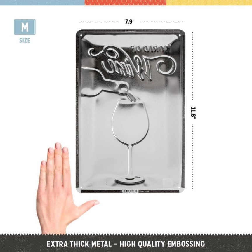 Bar sign World of Wine 20x30 cm