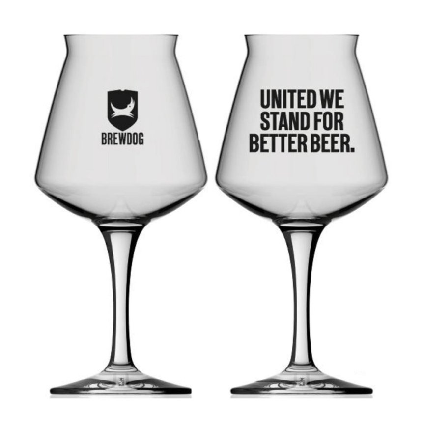 Christmas giftbag Brewdog beer glass Teku 33 cl