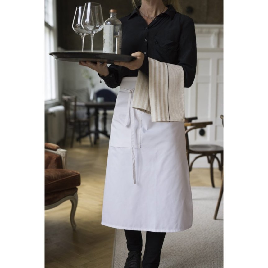 Chest Apron white with pocket