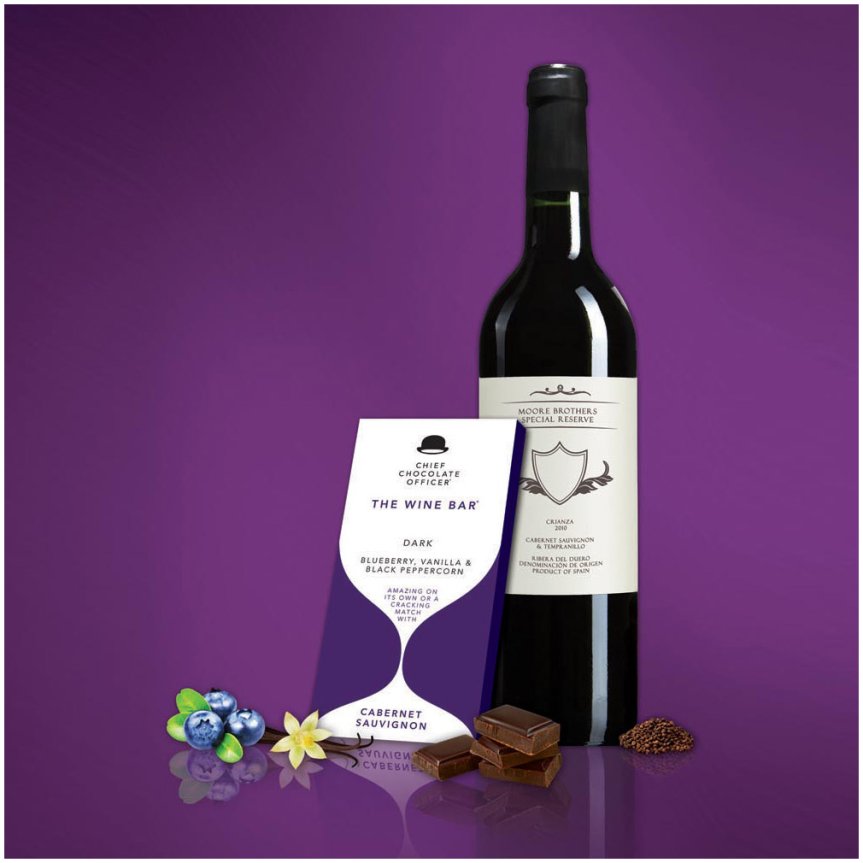 Zoom image of The Wine Bars Cabernet Sauvignon dark chocolade 100 gram