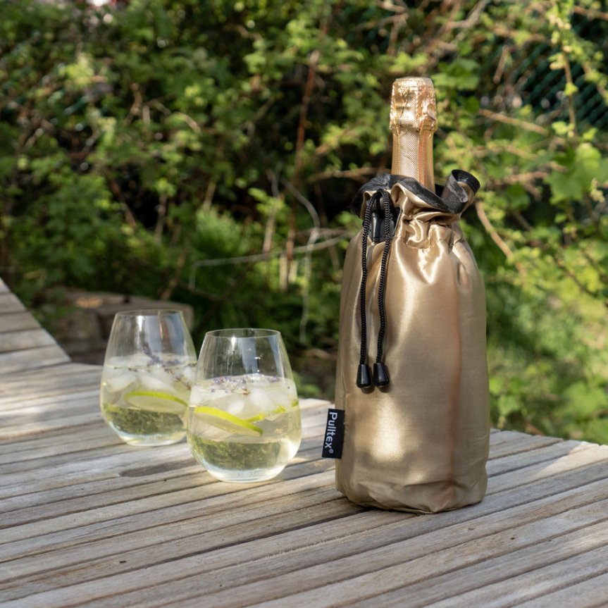 Champagne cooler bag gold Pulltex