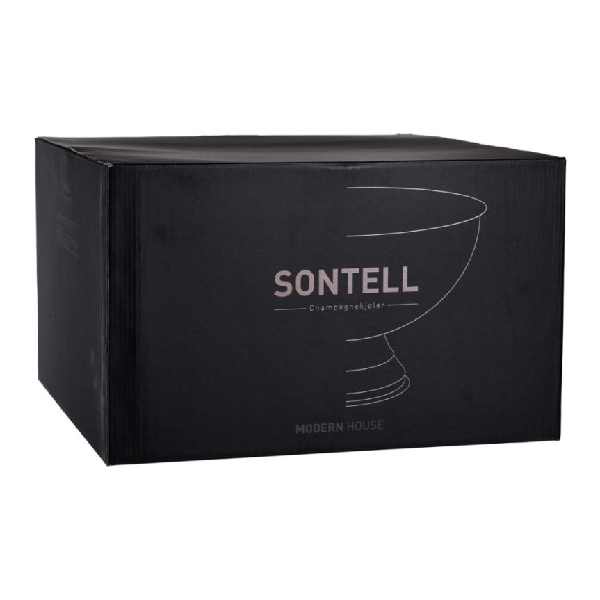 Champagne cooler gun metal black 10 L