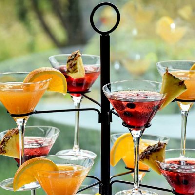 Cocktail tree for 12 glasses
