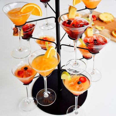 Cocktail Tree Display Stand Holds 12 Glasses, Ideal for Parties, Bars,  Clubs, Restaurants 