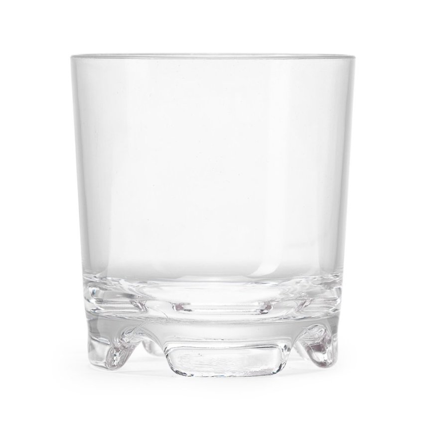 Crystal stackable plastic drinking glass 25 cl