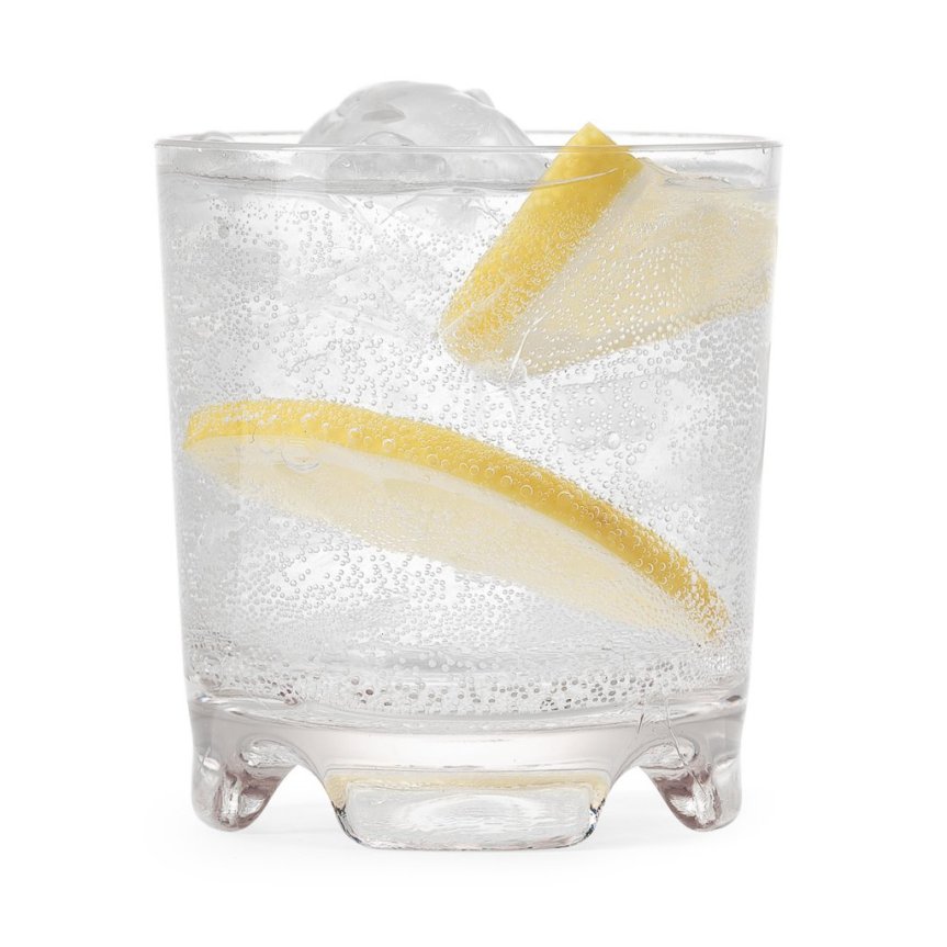 Crystal stackable plastic drinking glass 25 cl