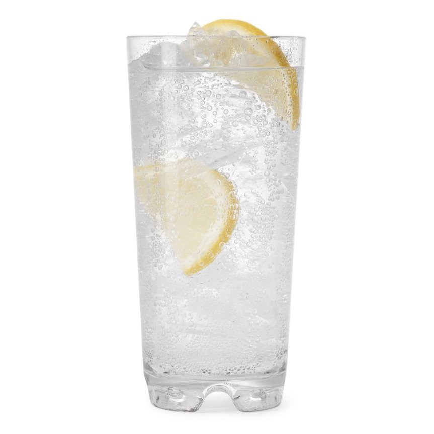 Crystal stackable drinking glasses in plastic 50 cl