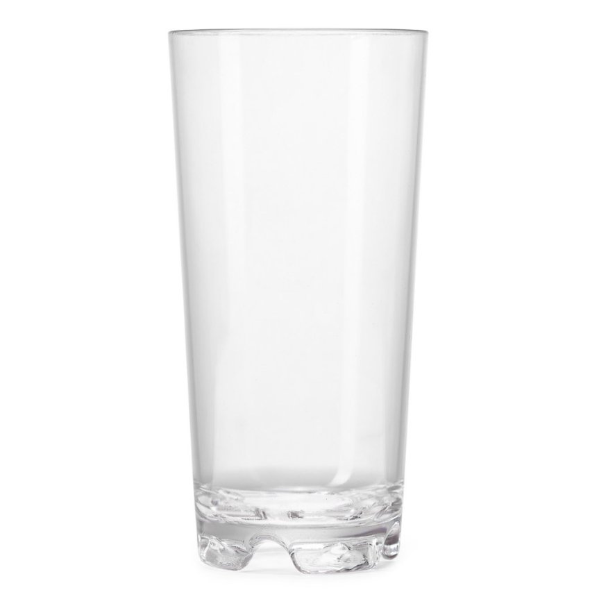Crystal stackable drinking glasses in plastic 50 cl