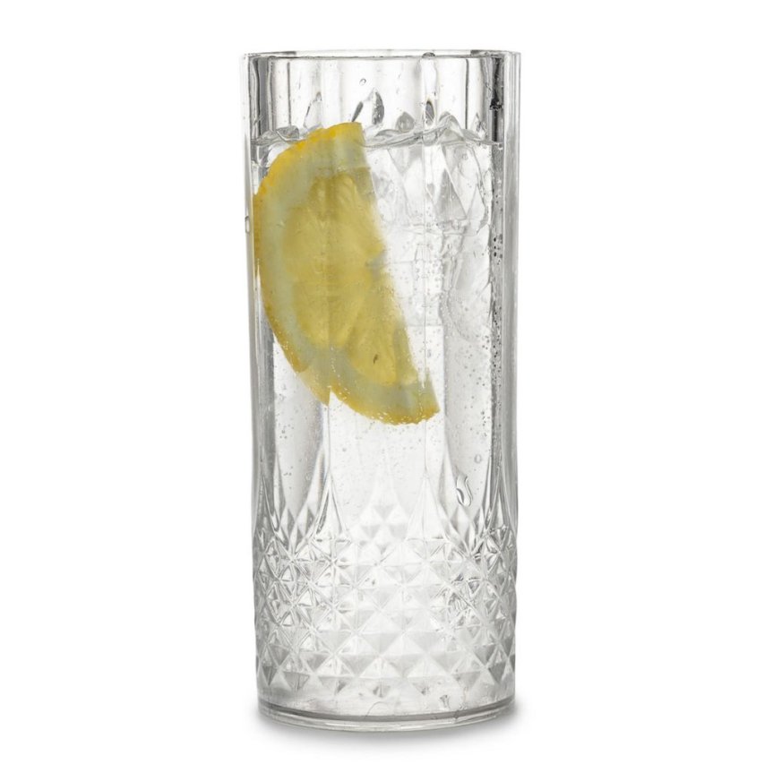 Highball glass Crystal Effect in cut plastic