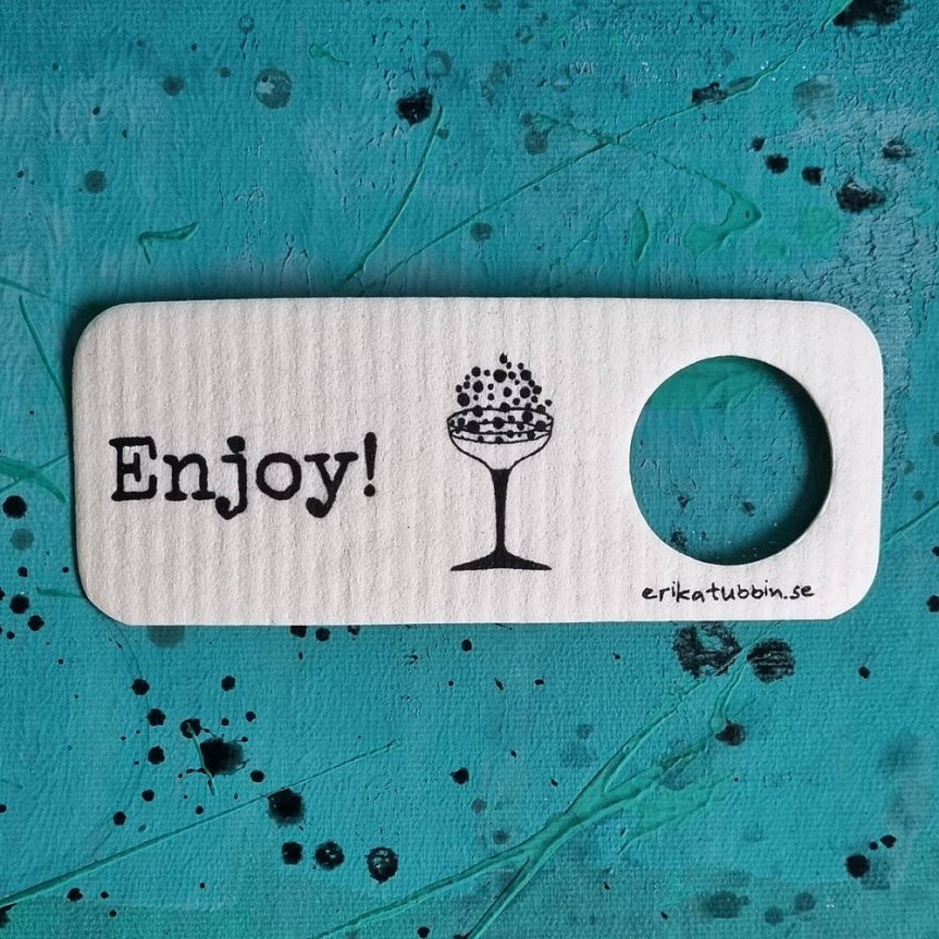 Dish cloth card ENJOY