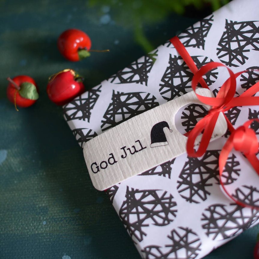 Dish cloth card GOD JUL